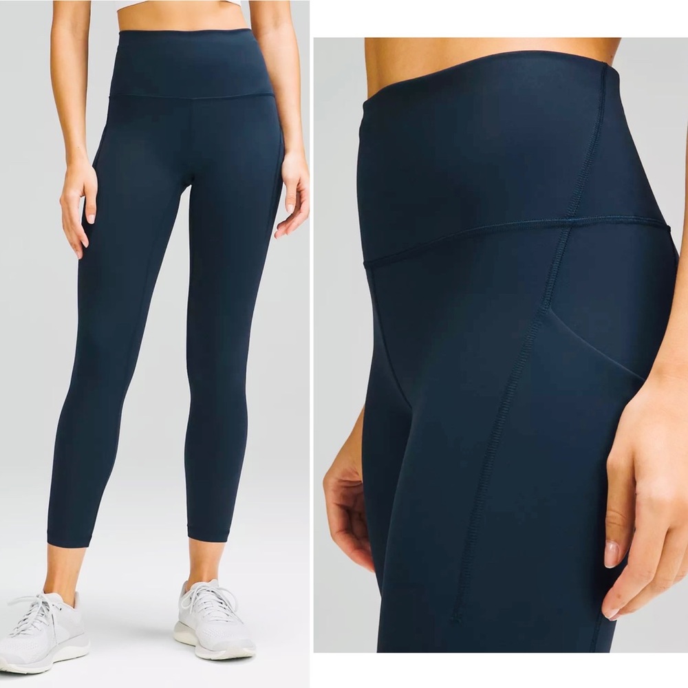 NWT Lululemon Wunder Train HR Pant 25" w/Pockets -black
